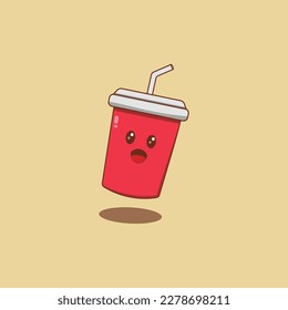 kawai soda cup vector cartoon character icon hd clip art flat cartoon character