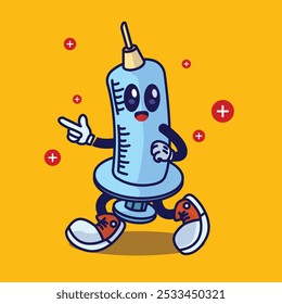 Kawai vector injection icon mascot