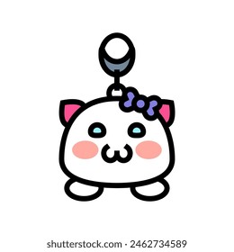 kawaii accessories color icon vector. kawaii accessories sign. isolated symbol illustration
