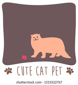 KAWAII Adorable cats lie down on yarn and pet dresses, flat style designs.
Vector illustration