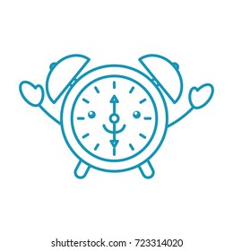 kawaii alarm clock time alert bell hour cartoon