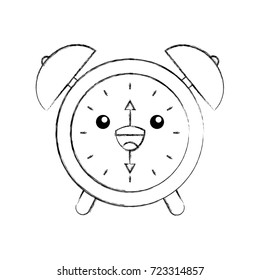 kawaii alarm clock time alert bell hour cartoon
