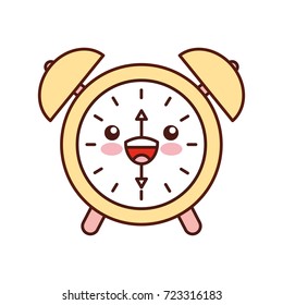 kawaii alarm clock time alert bell hour cartoon