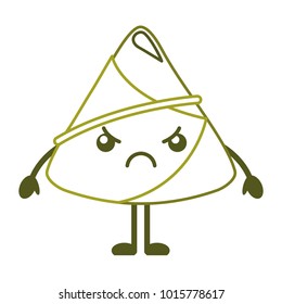 kawaii angry rice dumpling cartoon