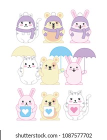 kawaii animal cartoon