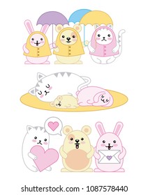 kawaii animal cartoon