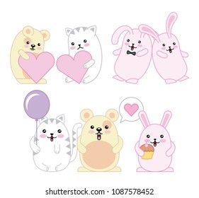 kawaii animal cartoon