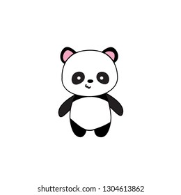 Cute Panda Character Vector Design Greeting Stock Vector (Royalty Free ...