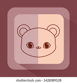 kawaii animals card icon vector ilustration. cat.