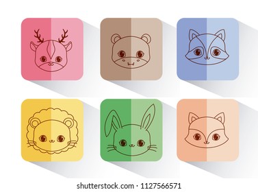 Kawaii animals desing