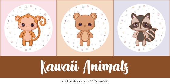 Kawaii animals desing