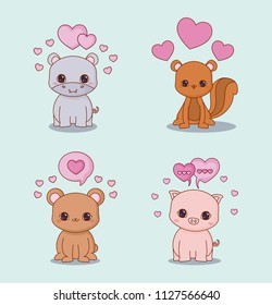 Kawaii animals desing