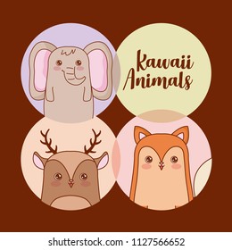 Kawaii animals desing
