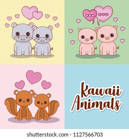 Kawaii animals desing
