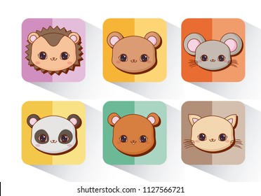 Kawaii animals desing