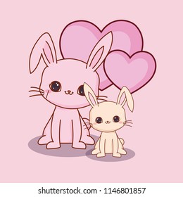 Kawaii animals and love