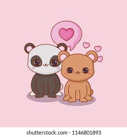 Kawaii animals and love