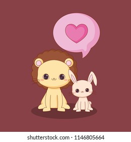 Kawaii animals and love