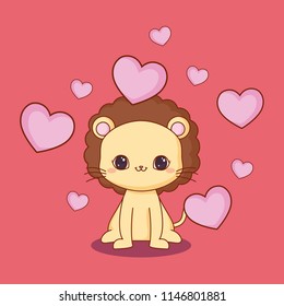 Kawaii animals and love design