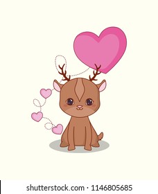 Kawaii animals and love design