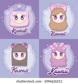 Kawaii anime girl design