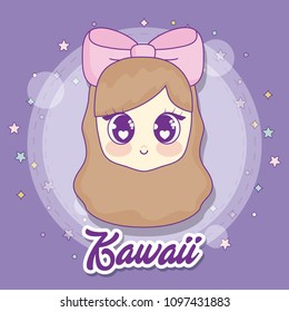 Kawaii anime girl design