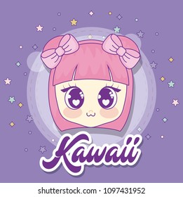 Kawaii anime girl design