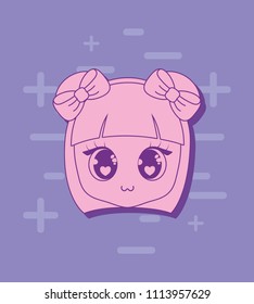 Kawaii anime girl design