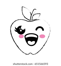 kawaii apple icon