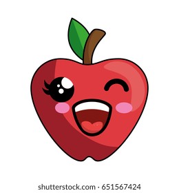 kawaii apple icon