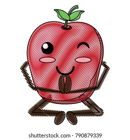 kawaii apple icon image