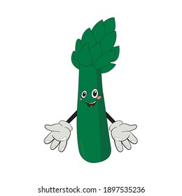 Kawaii Asparagus Cute vector design