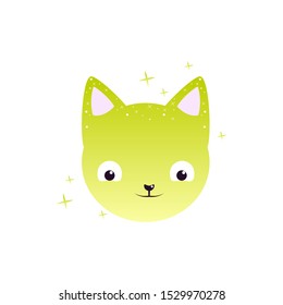 Kawaii avatar sweet cat animal icon. Element of kawaii style illustration icon