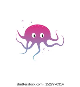 Kawaii avatar sweet jellyfish icon. Element of kawaii style illustration icon