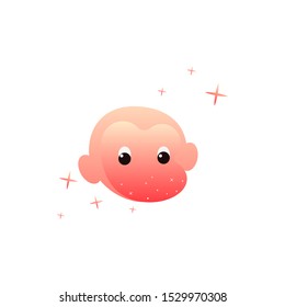 Kawaii avatar sweet monkey icon. Element of kawaii style illustration icon