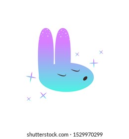 Kawaii avatar sweet rabbit animal icon. Element of kawaii style illustration ico