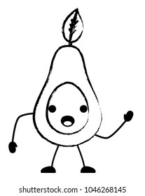 kawaii avocado icon