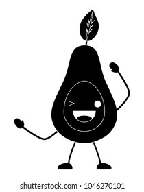 kawaii avocado icon