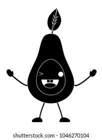 kawaii avocado icon