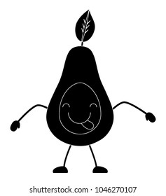 kawaii avocado icon