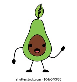 kawaii avocado icon