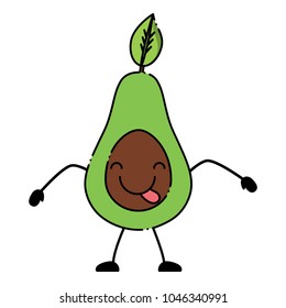 kawaii avocado icon