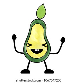 kawaii avocado icon