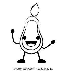 kawaii avocado icon