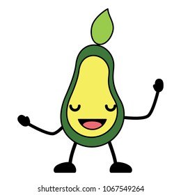 kawaii avocado icon