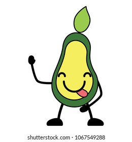 kawaii avocado icon
