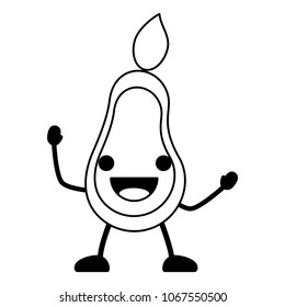 kawaii avocado icon