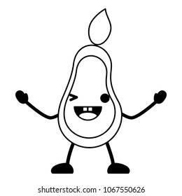 kawaii avocado icon