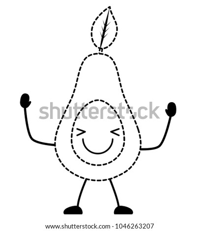 kawaii avocado icon