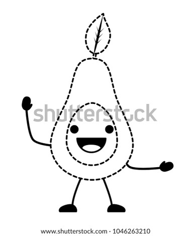 kawaii avocado icon